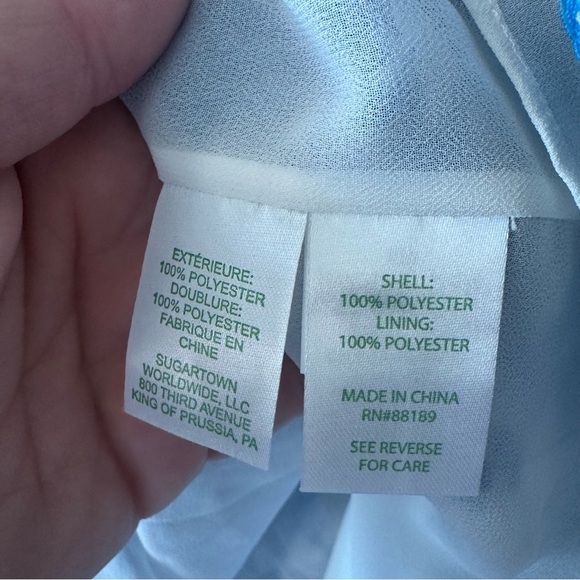 Lilly Pulitzer Alva Baha Blue Paisley Size Medium‎ Off Shoulder Preppy Summer - Picture 5 of 5